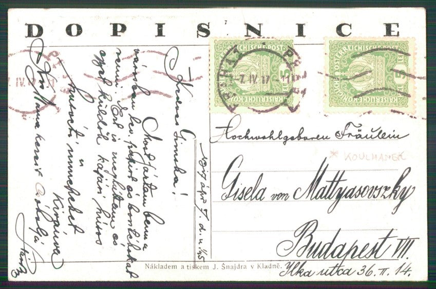 Artist Signed Art Nouveau Stanislaus Kulhanek Easter Czech postcard TC2654 – retro