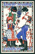Artist Signed Art Nouveau Stanislaus Kulhanek Easter Czech postcard TC2656 – fronte