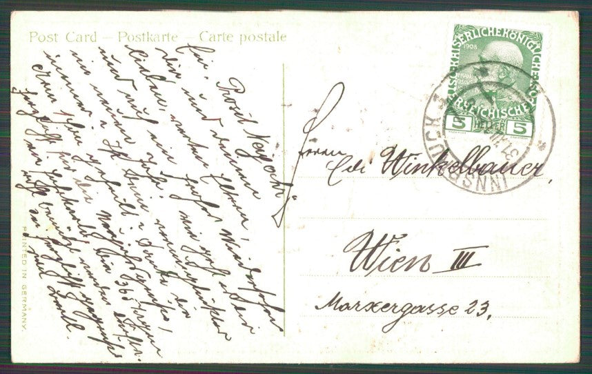 Artist Signed Winter Landscape Church postcard TC2692 – retro