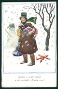Artist Signed Nahlicka Snowman postcard TC2717 – fronte
