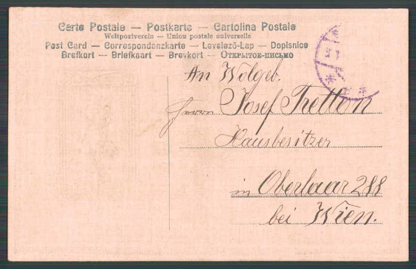 Art Nouveau 1906 Year Best Wishes Relief postcard TC2726 – retro