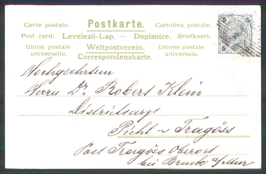 Snowman 1902 Year Best Wishes Relief Erika serie 831 postcard TC2729 – retro