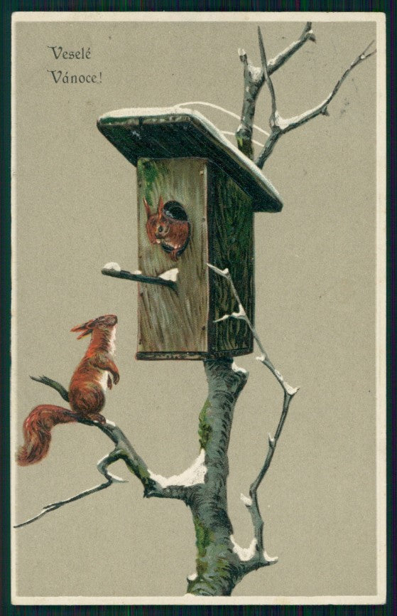 Birds Winter Landscape Best Wishes postcard TC2740 – fronte