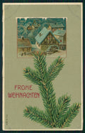 Christmas Winter Landscape Best Wishes Relief M.S.i.B. 13644 postcard TC2744 – fronte