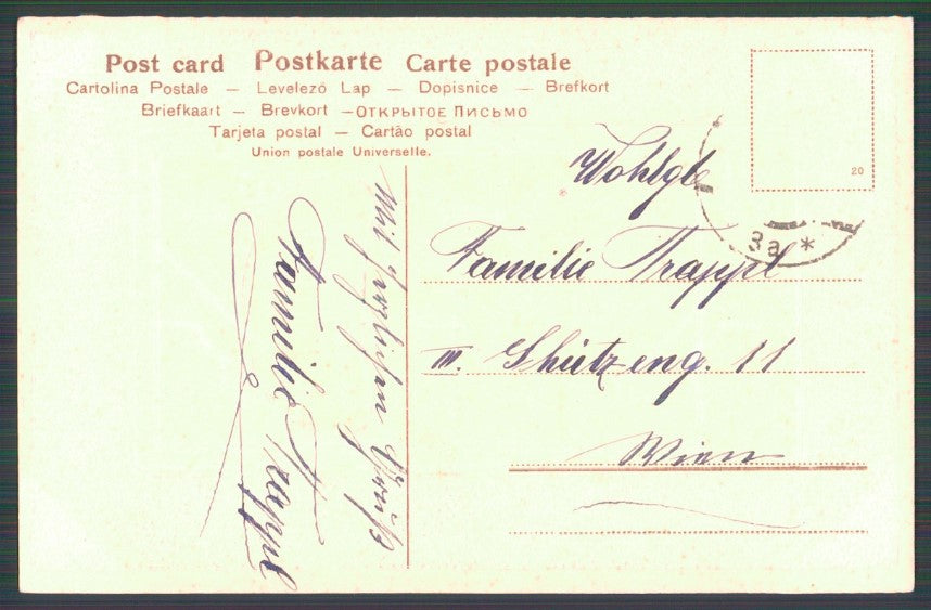 Christmas Winter Landscape Best Wishes Misteltoe Relief 128 postcard TC2746 – retro
