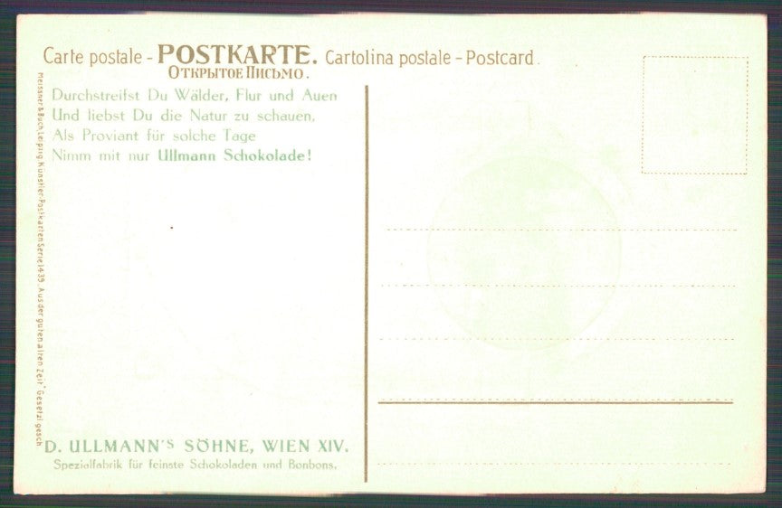 Art Nouveau Spring Landscape Meissner Buch 1439 PIN HOLE postcard TC2793 – retro