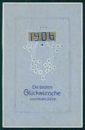 Art Nouveau Flowers Best Wishes 1906 Year Relief postcard TC2795 – fronte