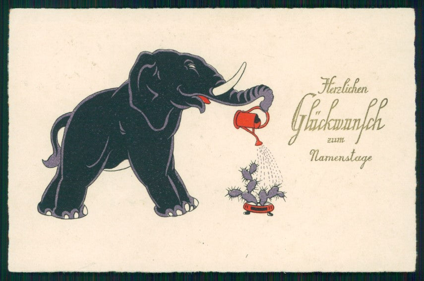 Black Elephant postcard TC2915 – fronte