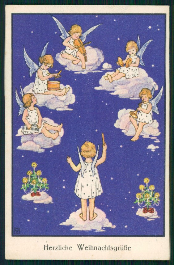 Christmas Angel B K W I 3193-2 postcard TC2971 – fronte
