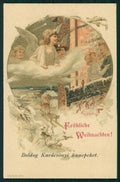 Artist Signed Kratki Christmas Angel Winter Landscape seie 276 postcard TC2973 – fronte
