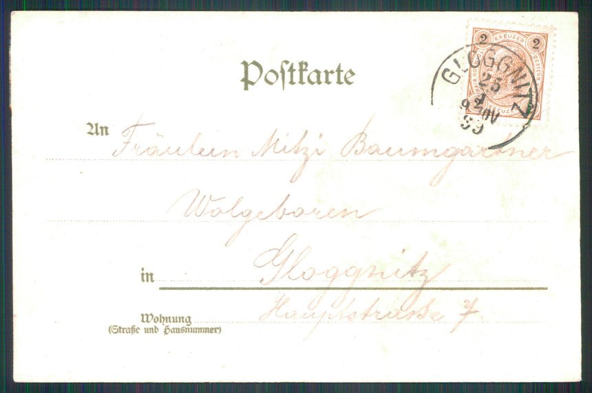 Art Nouveau Cupid Angel Herzliche Grusse postcard TC2988 – retro