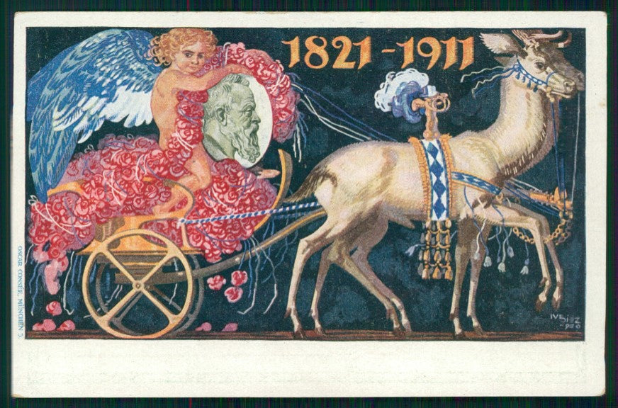 Artist Signed Angel Kunstler I. Diez Ganzsache Konigreich Bayern postcard TC2989 – fronte