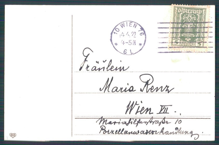 Artist Signed F. Baumgarten Easter Dressed Chick EAS postcard TC3005 – retro