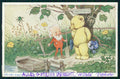 Artist Signed Baumgarten Gnome Zwerge Dwarf Teddy Bear 1505-2 postcard TC3023 – fronte