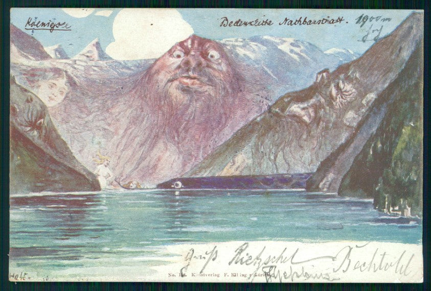Faces in Mountain Metamorphic Surrealist Fantasy Killinger 150 pc TC3091 – fronte