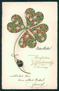 Four Leaf Clover Luck Dice postcard TC3099 – fronte