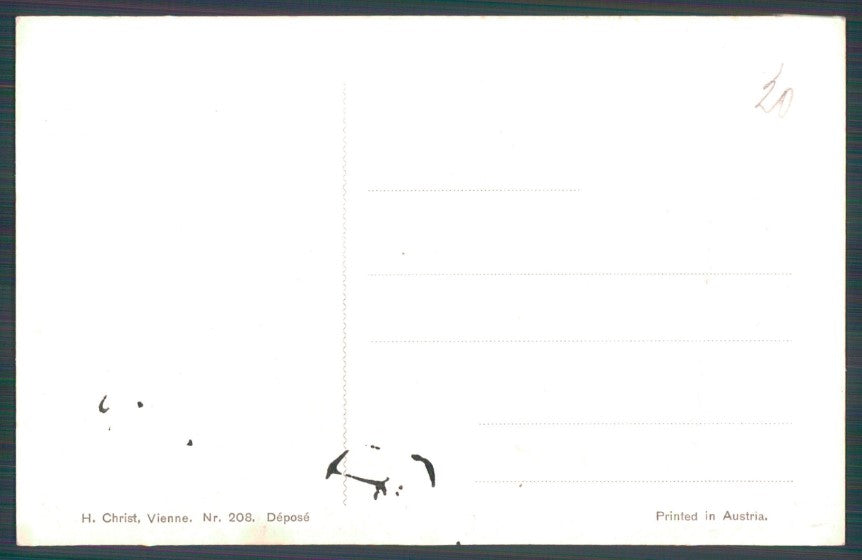 Artist Signed F. K. Weihnachten Christmas Postman hand painted postcard TC3104 – retro