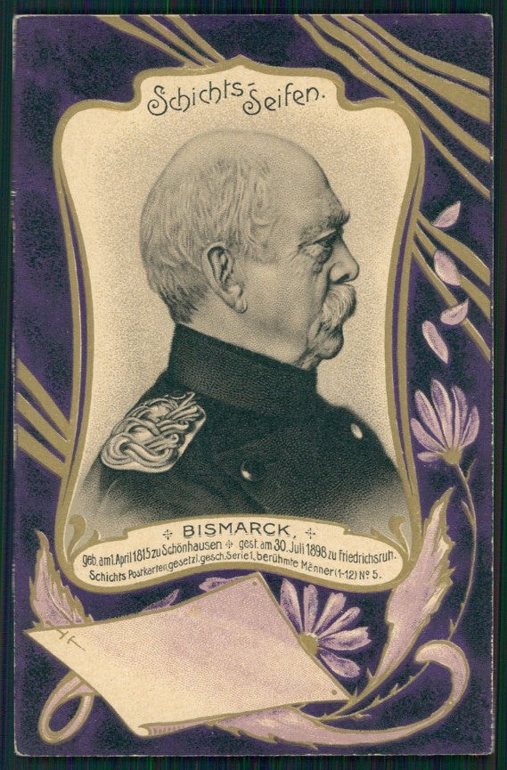 Bismarck Schichts Seifen Ústí nad Labem Aussig Czech rep. postcard TC3122 – fronte