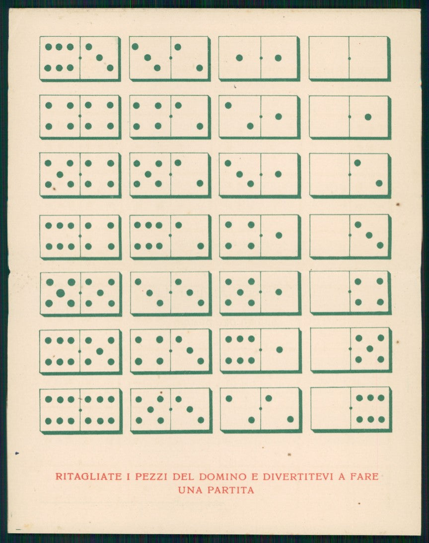 Dominoes Domino Gioco Double postcard TC3126 – fronte