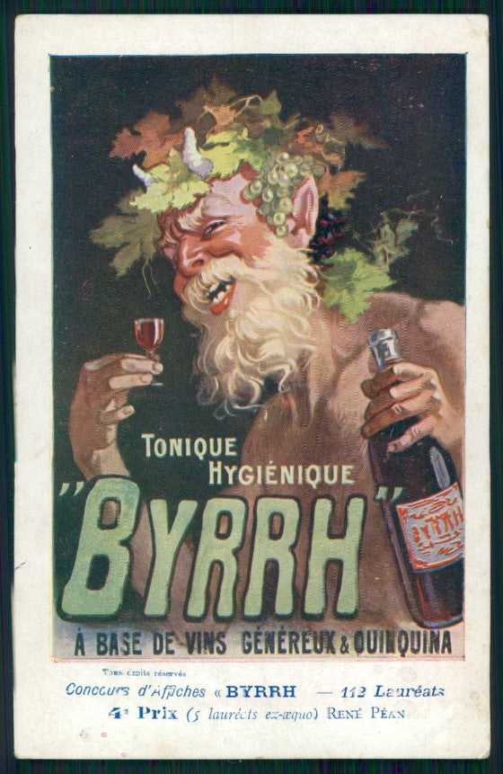Artist Signed Byrrh Advertising Rene Pean postcard TC3172 – fronte