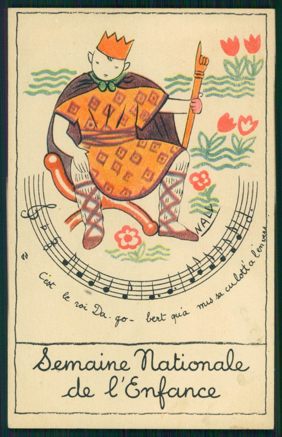Artist Signed Chanson Carte Postale Semaine Nationale de Enfance postcard TC3183 – fronte