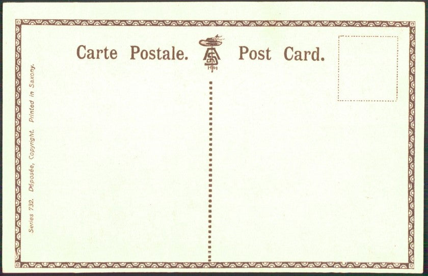 Artist Signed Kissing Couple Simplicissimus Karte serie 732 postcard TC3256 – retro