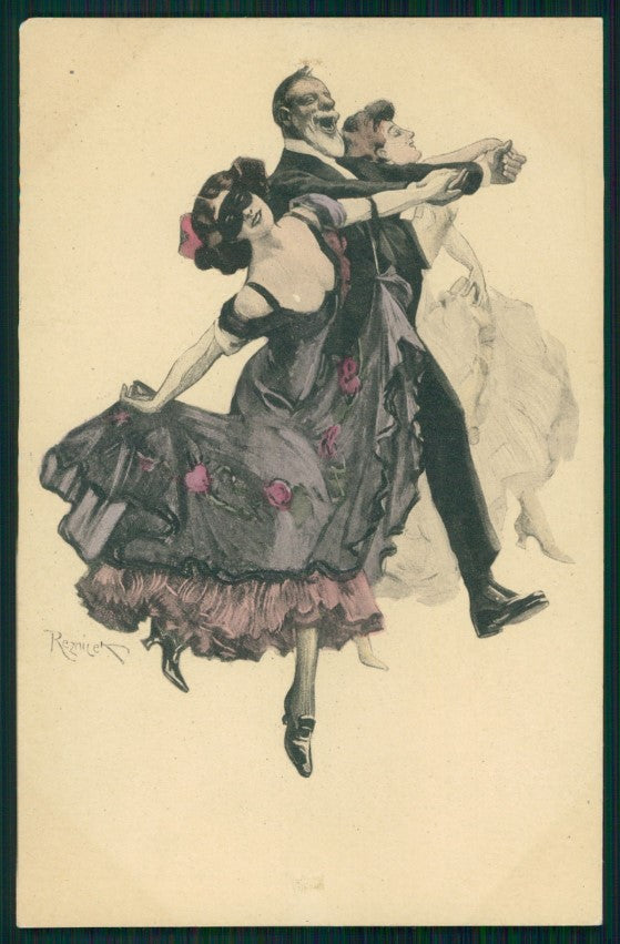 Artist Signed Ferdinand Reznicek Simplicissimus Karte serie IX 4 postcard TC3257 – fronte