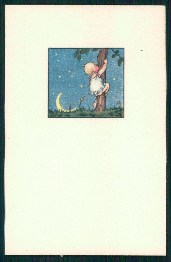 Artist Signed Busi Little Child and Stork Paper Moon serie 268 postcard TC3271 – fronte