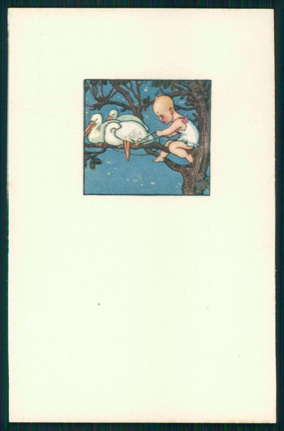 Artist Signed Busi Little Child and Stork serie 268 postcard TC3272 – fronte