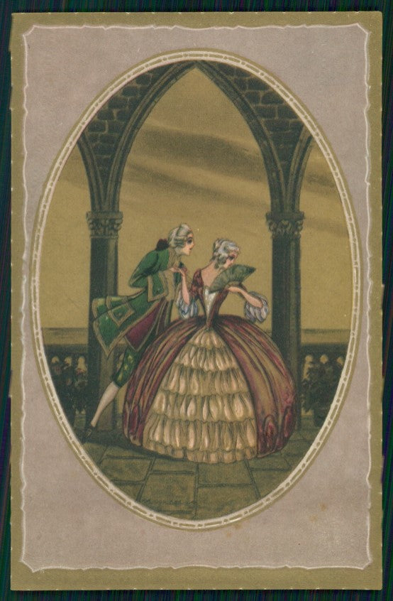 Artist Signed Corbella Venetian Romantic Couple ABRADED Degami 2075 pc TC3286 – fronte