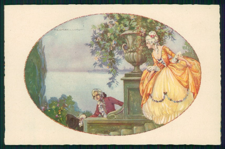 Artist Signed Corbella Romantic Couple Venezia Degami serie 694 postcard TC3297 – fronte
