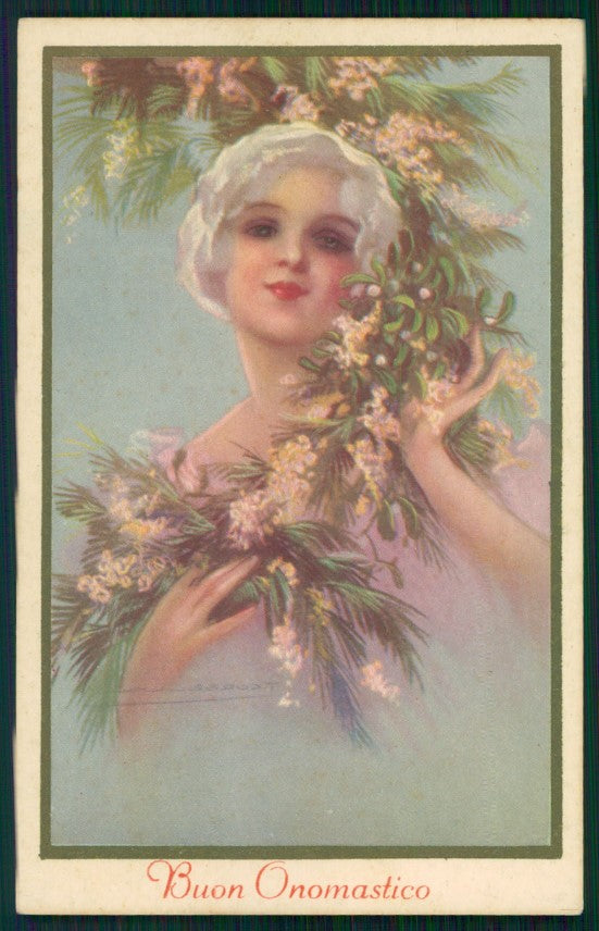 Artist Signed Corbella Glamour Fashion Lady Degami serie 3093 postcard TC3313 – fronte