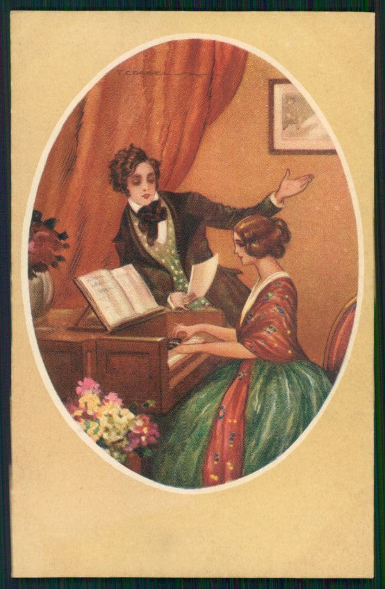 Artist Signed Corbella Romantic Couple Degami serie 749 postcard TC3320 – fronte