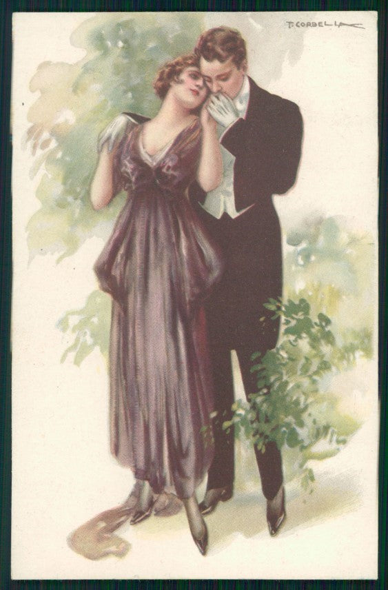 Artist Signed Corbella Romantic Couple serie 223-2 postcard TC3325 – fronte