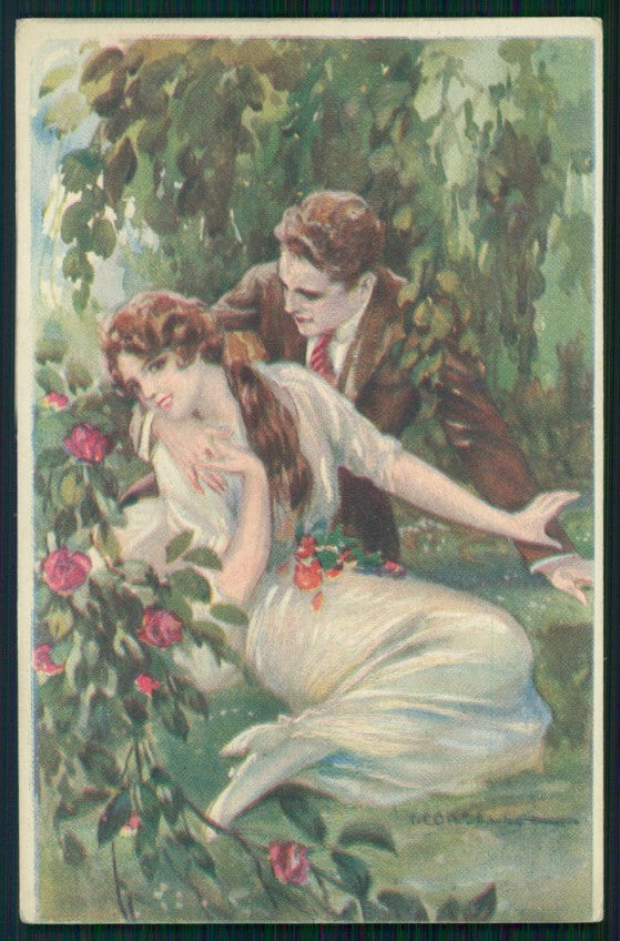 Artist Signed Corbella Romantic Couple serie 407-6 postcard TC3327 – fronte