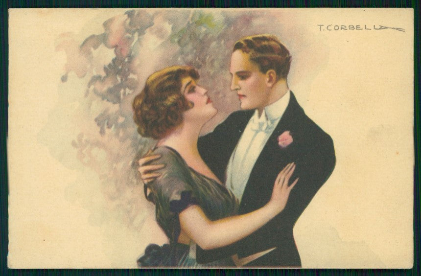 Artist Signed Corbella Romantic Couple serie 234-1 postcard TC3330 – fronte
