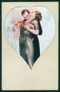 Artist Signed Corbella Romantic Kissing Couple serie 224-5 postcard TC3331 – fronte