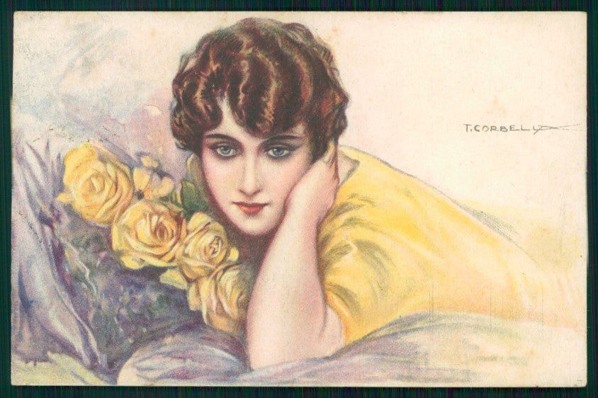 Artist Signed Corbella Glamour Fashion Lady serie 162-5 postcard TC3336 – fronte