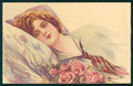 Artist Signed Corbella Glamour Lady WATER STAIN serie 250-3 postcard TC3340 – fronte