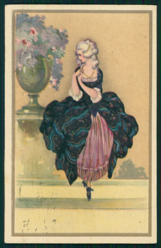 Artist Signed Corbella Glamour Fashion Lady serie 1003 postcard TC3357 – fronte