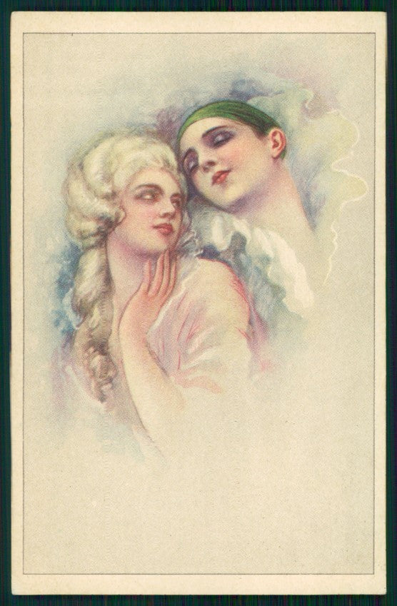 Artist Signed Corbella Lady and Pierrot Degami serie 790 postcard TC3367 – fronte