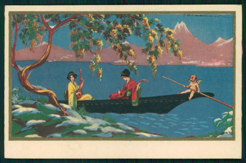 Artist Signed Corbella Gheisa Lady Japan Degami serie 1026 postcard TC3391 – fronte