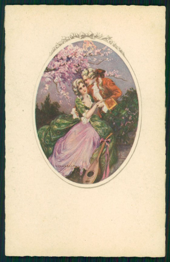 Artist Signed Corbella Romantic Couple Art Deco Degami serie 896 postcard TC3399 – fronte