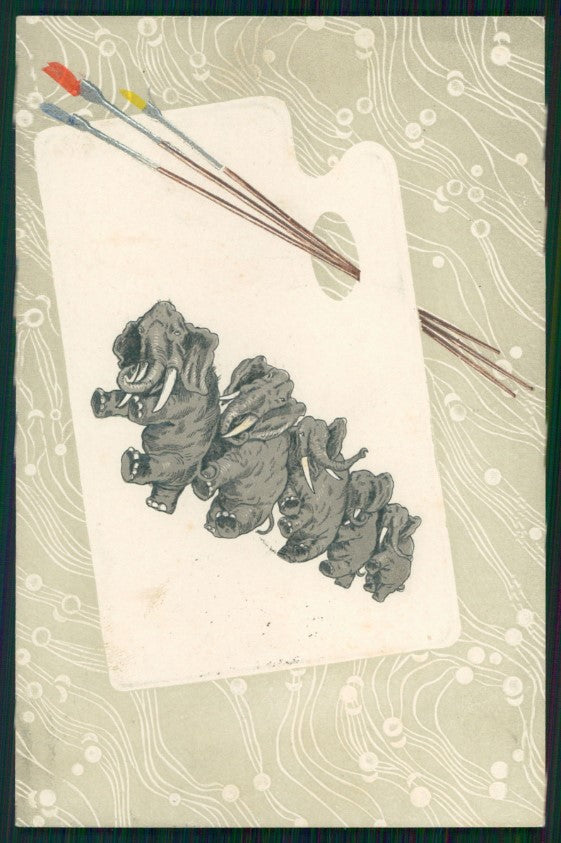 Elephant Relief serie 493 postcard TC3427 – fronte
