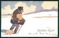Artist Signed R. Pick Pig Winter Landscape B K W I serie 2638-2 postcard TC3453 – fronte