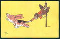 Artist Signed R. Pick Dressed Monkey Dog B K W I serie 497-1 postcard TC3462 – fronte