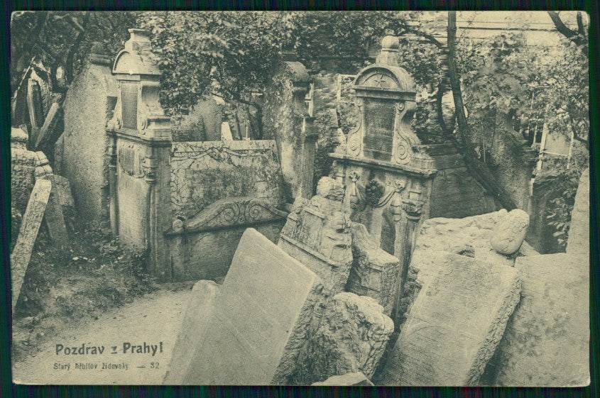 Praga Praha Prahy Cemetery Judaica postcard TC3512 – fronte