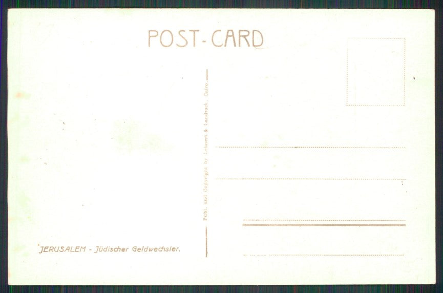 Jerusalem Jewish Money Changer RPPC postcard TC3514 – retro