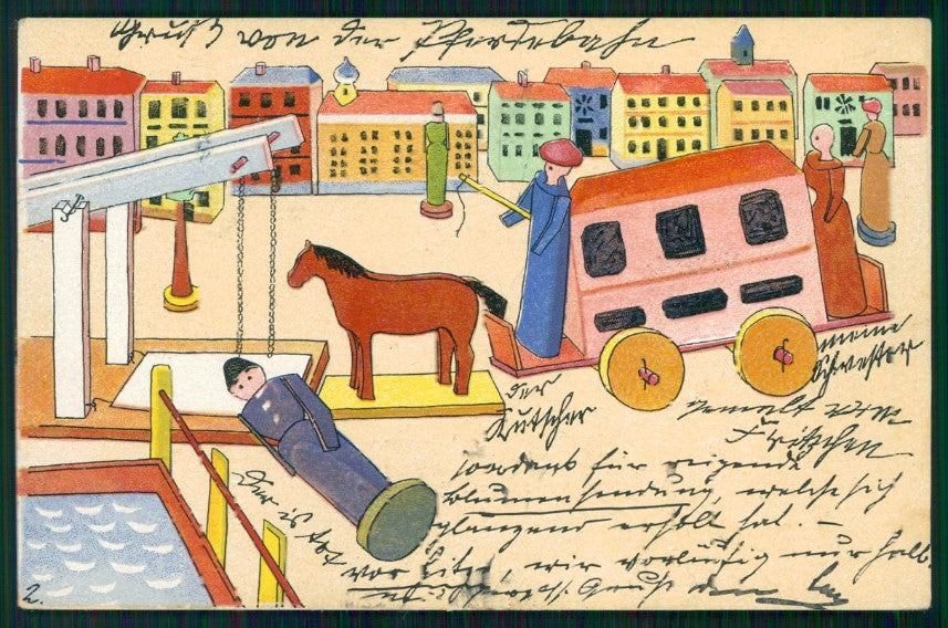Toy Soldiers Soldaten ABRADED postcard TC3530 – fronte