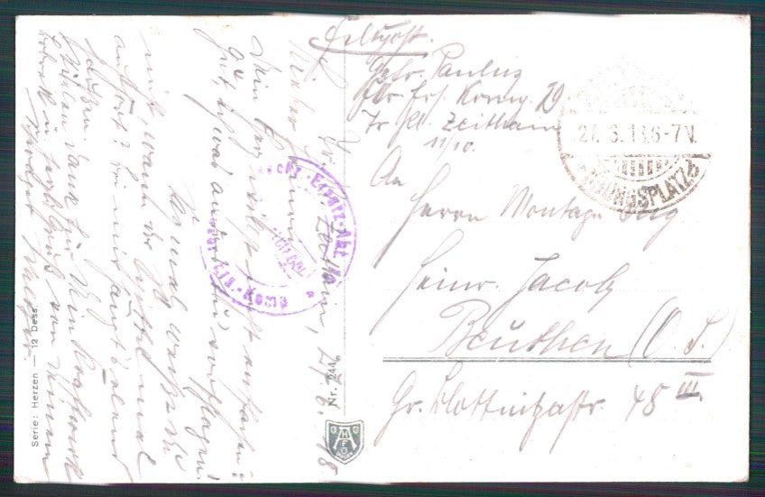 Proverbi Proverbs Spruch Herzen mit Sprüche serie 244 postcard TC3561 – retro
